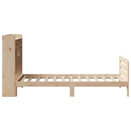 Bookcase Bed | Natural | Solid Pine Wood | Double | Bookcase Bed