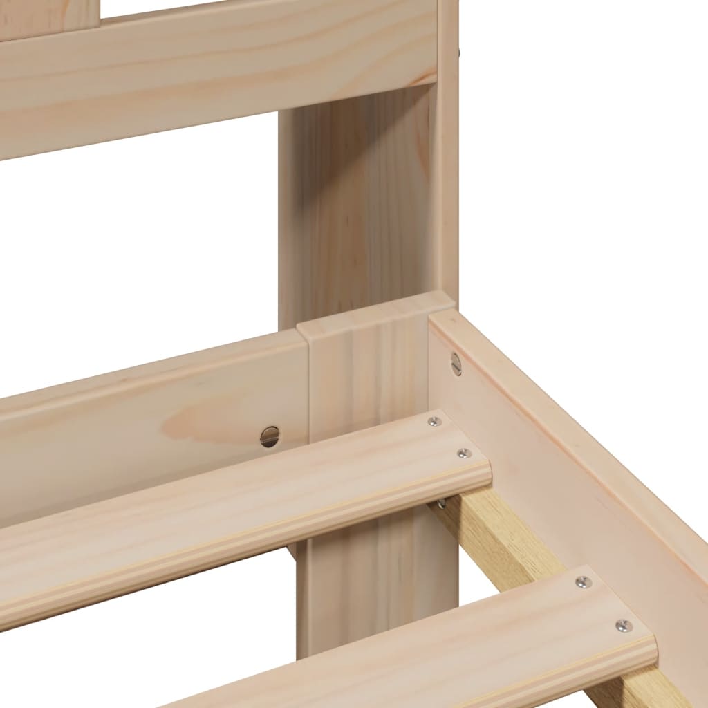 Bookcase Bed | Natural | Solid Pine Wood | Double | Bookcase Bed