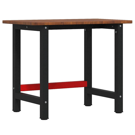 Workbench Dark Brown 100x60x81,5 cm Solid Wood Oak Rectangular