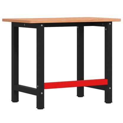 Workbench 100x(55-60)x81.5 cm Solid Wood Beech