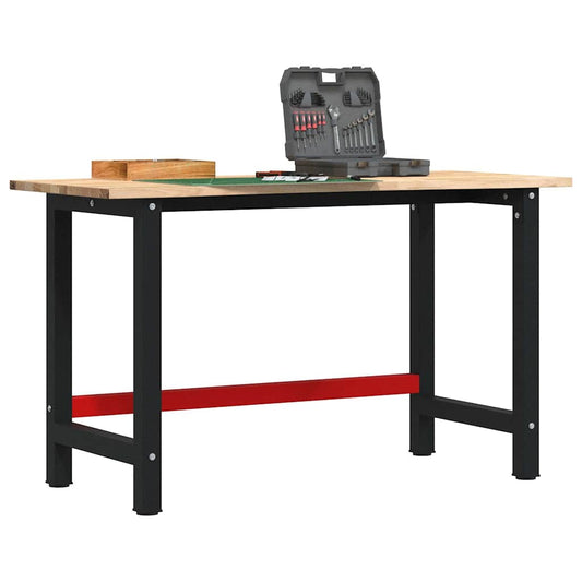 Workbench 140x60x81,5 cm Solid Wood Oak