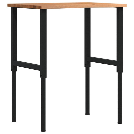 Workbench Light Brown 80x60x(71,5-98) cm Solid Wood Oak