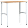 Workbench Light Brown 100x60x(71.5-98) cm Solid Wood Oak Rectangular