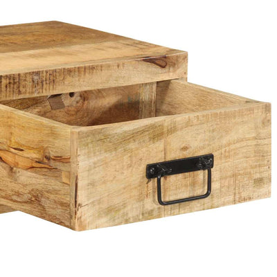 Wall-mounted TV Cabinet 80x30x19 cm Solid Rough Wood Mango