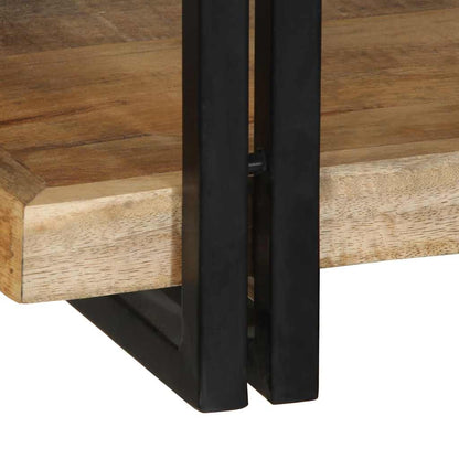 Wall Shelf 90x33x45 cm Solid Rough Wood Mango