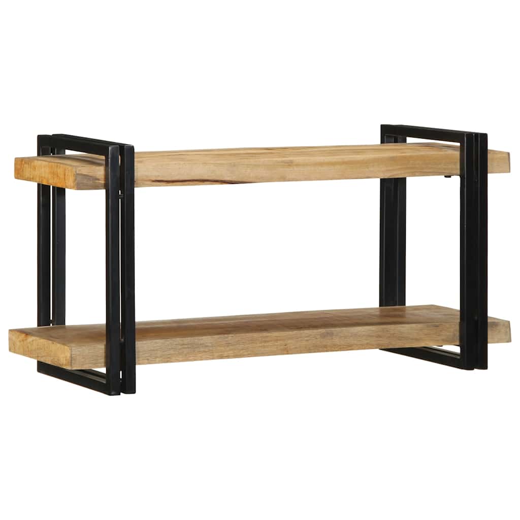 Wall Shelf 90x33x45 cm Solid Rough Wood Mango