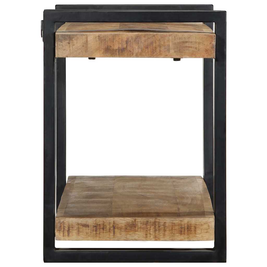 Wall Shelf 90x33x45 cm Solid Rough Wood Mango