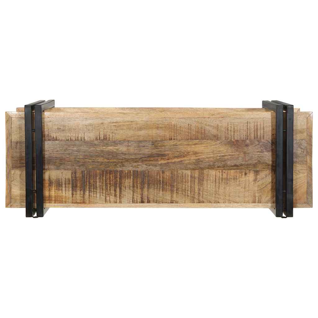 Wall Shelf 90x33x45 cm Solid Rough Wood Mango