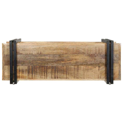 Wall Shelf 90x33x45 cm Solid Rough Wood Mango