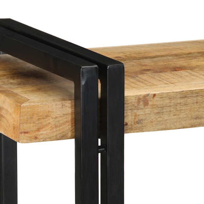 Wall Shelf 90x33x45 cm Solid Rough Wood Mango