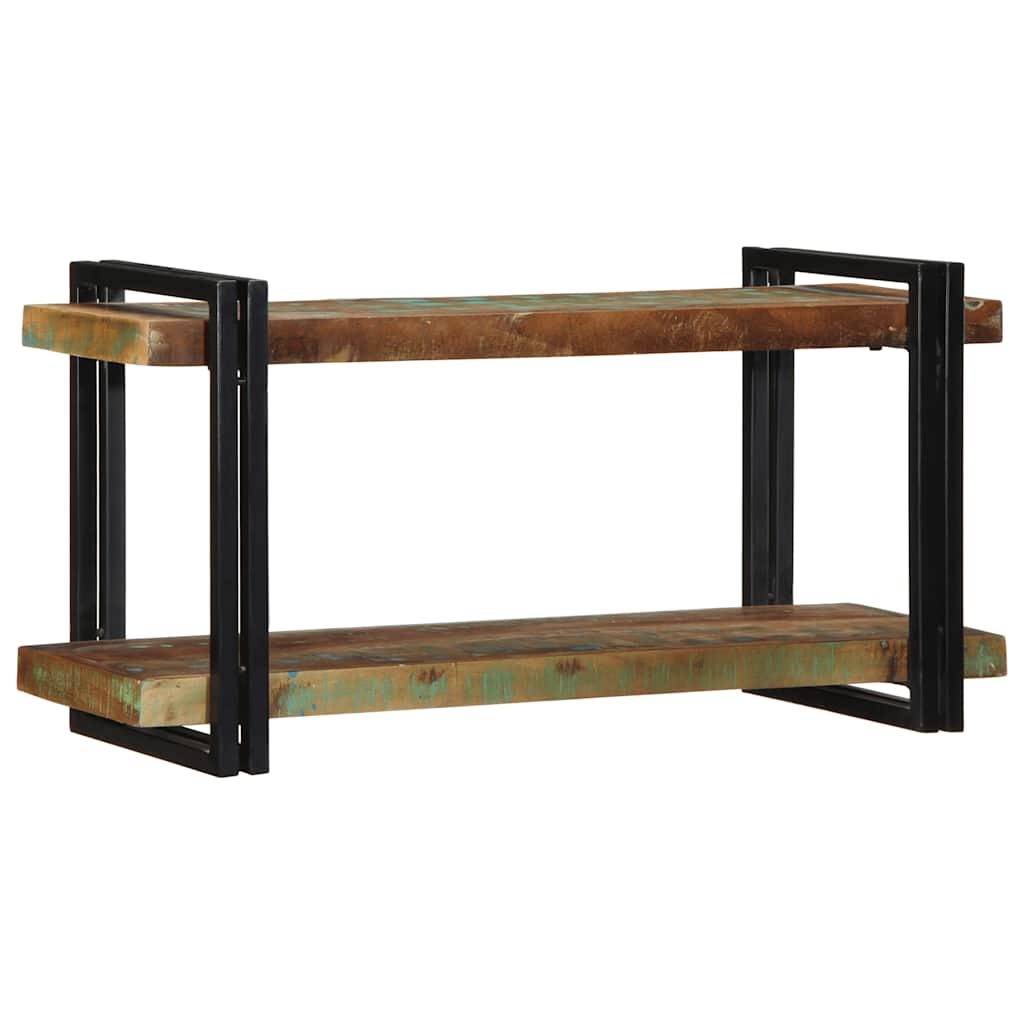 Wall Shelf Multicolour Solid Wood Reclaimed