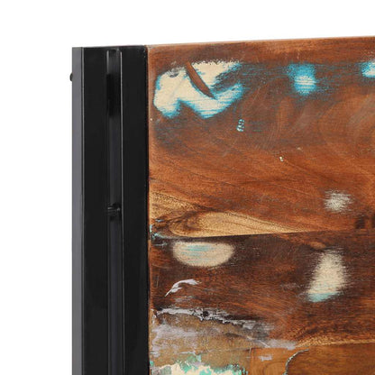 Headboard 120 cm Solid Wood Reclaimed and Iron
