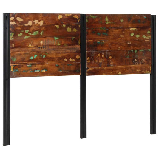 Headboard 140 cm Solid Wood Reclaimed and Iron
