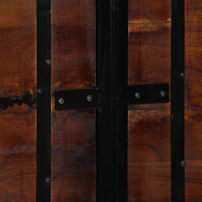 Headboard 140 cm Solid Wood Reclaimed and Iron