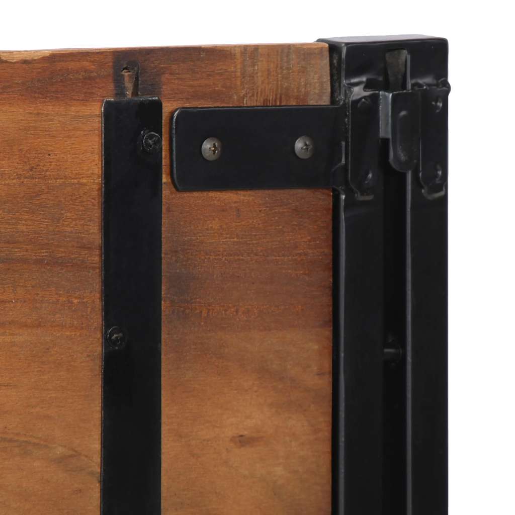 Headboard 160 cm Solid Wood Reclaimed and Iron