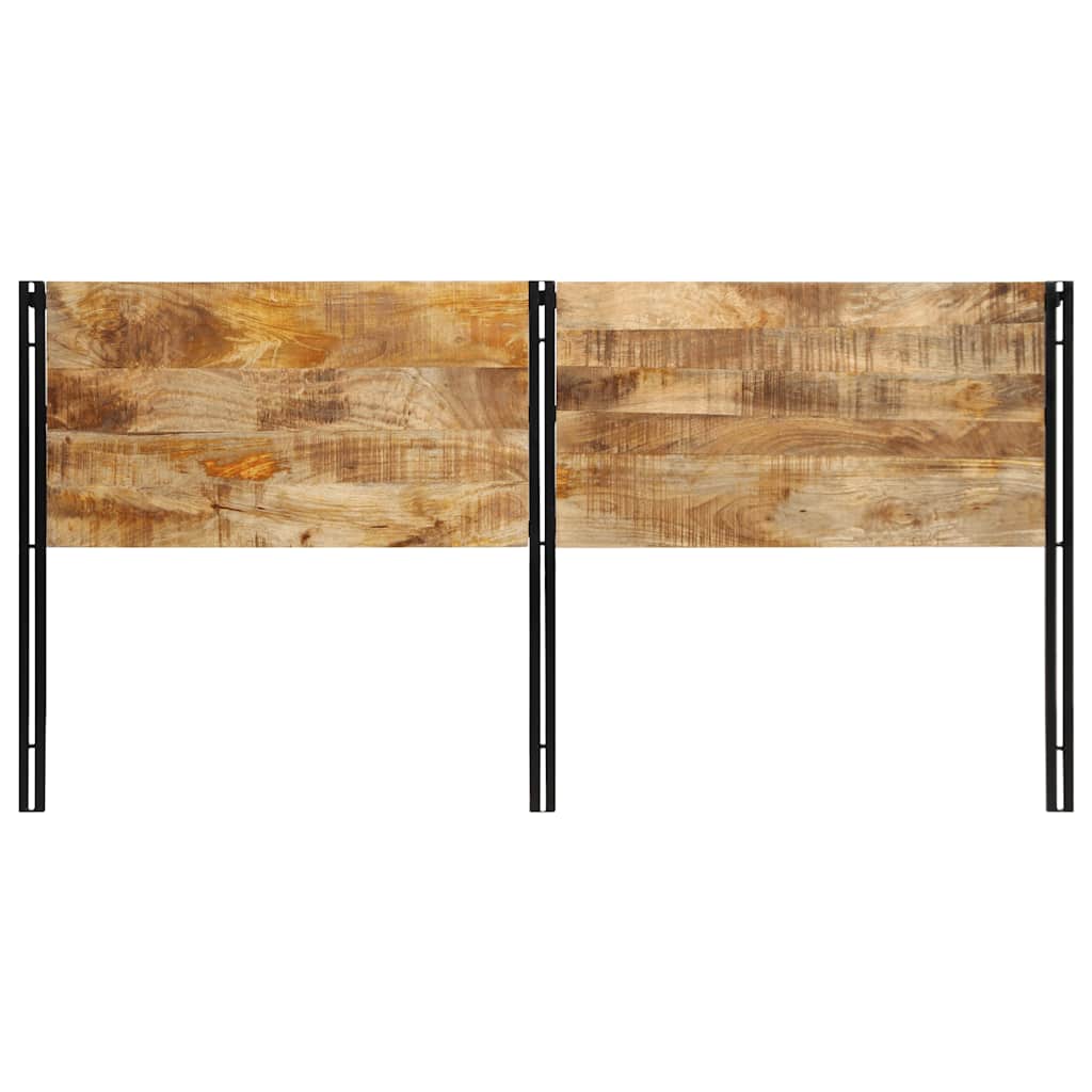 Headboard 200 cm Solid Wood Mango and Iron