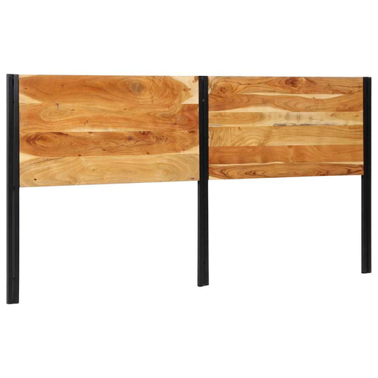 Headboard 200 cm Solid Wood Acacia and Iron