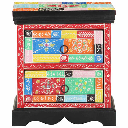 Bedside Cabinet Multicolour 40 x 35 x 45 cm Solid Mango Wood