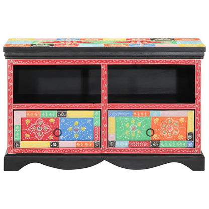 TV Cabinet Multicolour 80 x 35 x 50 cm Solid Mango Wood