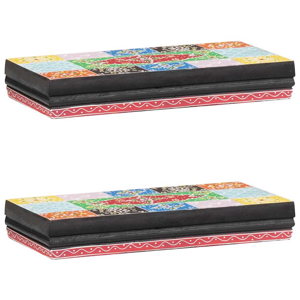 Wall Shelves Multicolour 40 x 20 x 6 cm Solid Mango Wood