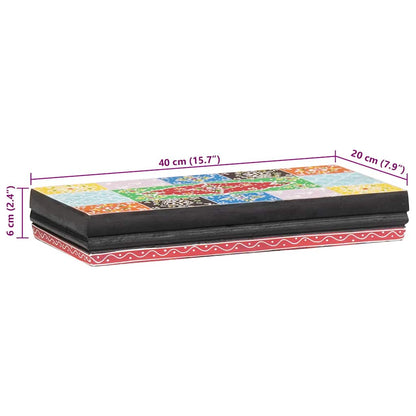 Wall Shelves Multicolour 40 x 20 x 6 cm Solid Mango Wood