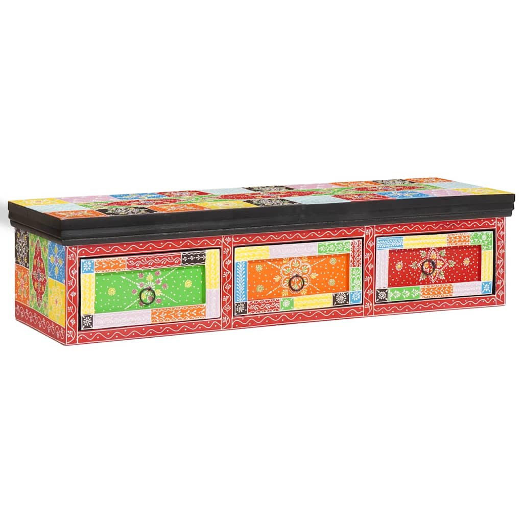 TV Cabinet Multicolour 100 x 30 x 24 cm Solid Mango wood