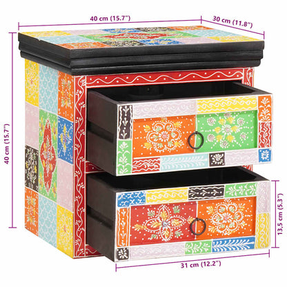 Bedside Cabinet with Drawer Multicolour 40 x 30 x 40 cm