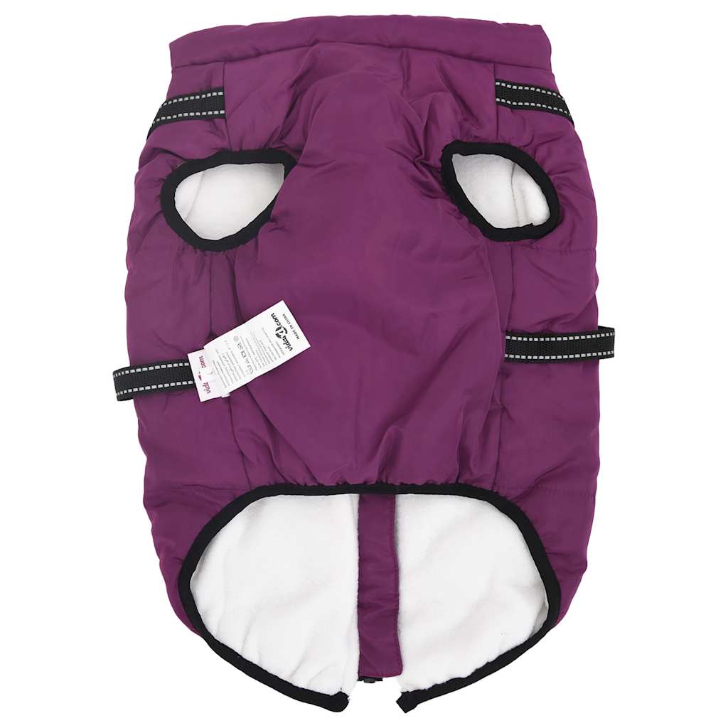 Dog Coat with Harness Waterproof Reflective Purple 5XL