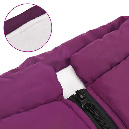 Dog Coat with Harness Waterproof Reflective Purple 5XL