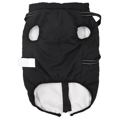 Dog Coat with Harness Waterproof Reflective Black 4XL