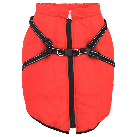 Dog Coat with Harness Waterproof Reflective Red 4XL