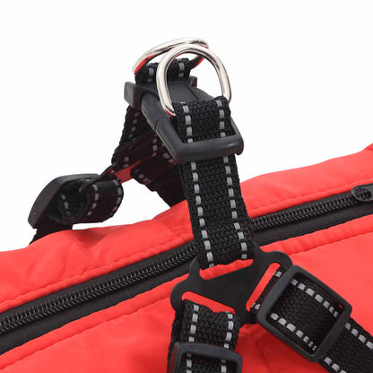 Dog Coat with Harness Waterproof Reflective Red 4XL