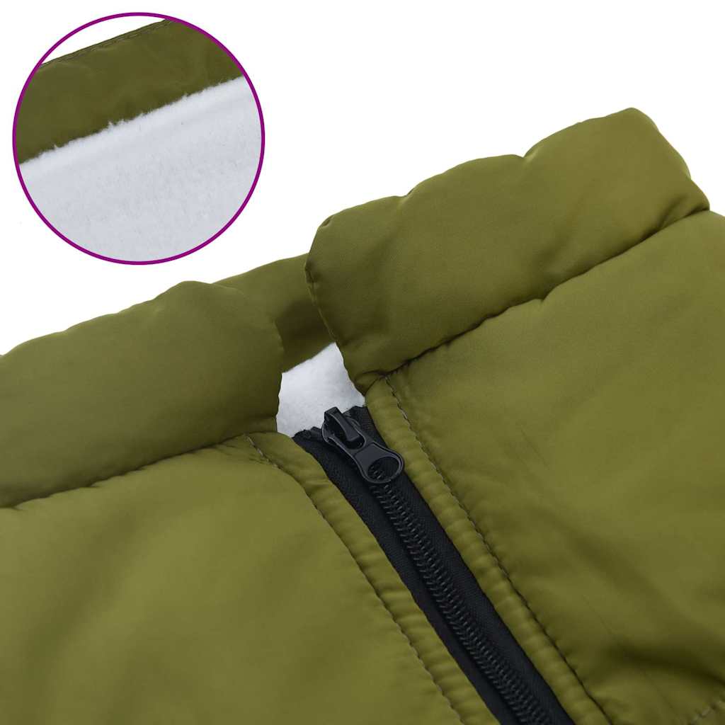 Dog Coat with Harness Waterproof Reflective Army Green 3XL