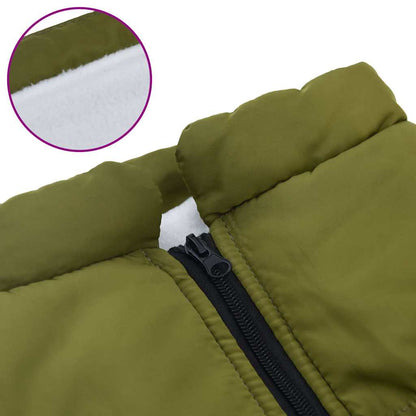 Dog Coat with Harness Waterproof Reflective Army Green 3XL