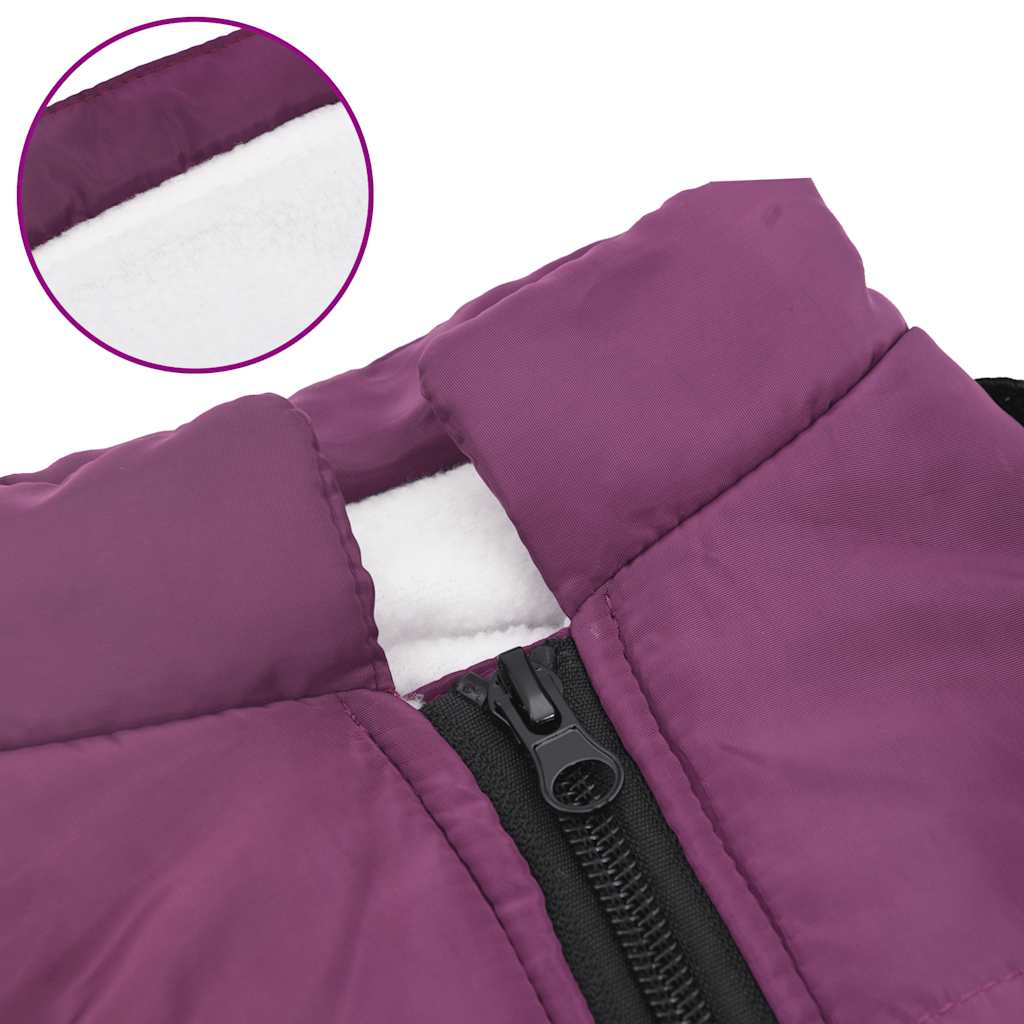 Dog Coat with Harness Waterproof Reflective Purple 2XL