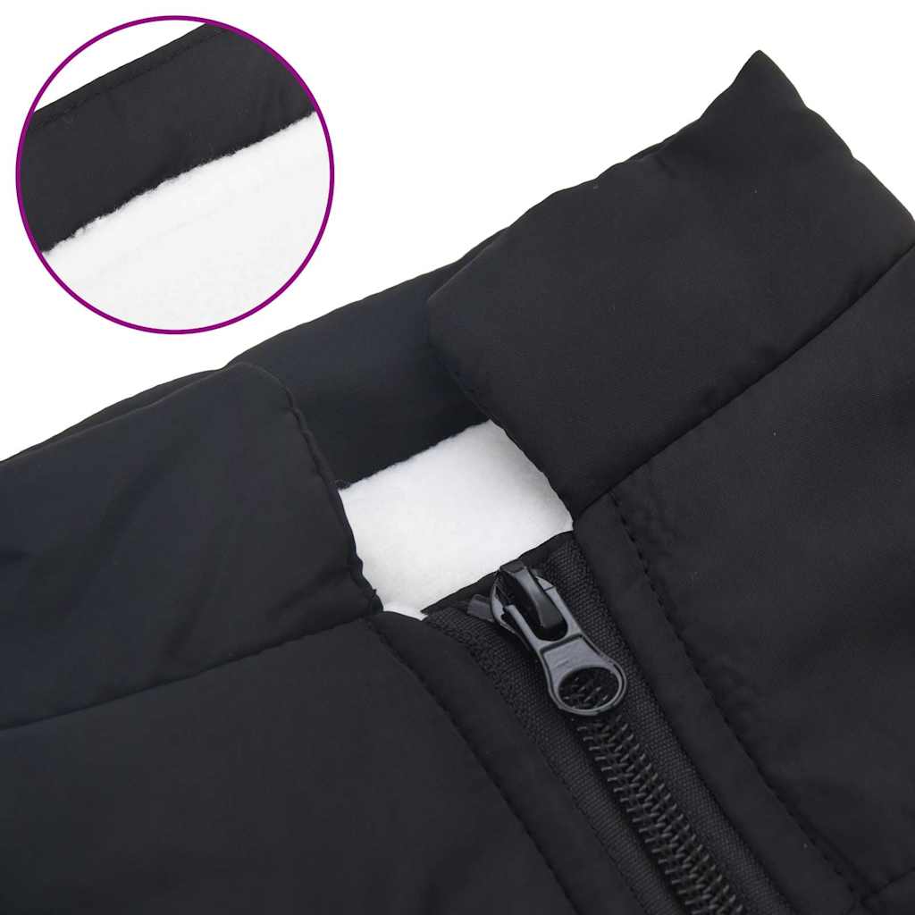 Dog Coat with Harness Waterproof Reflective Black S
