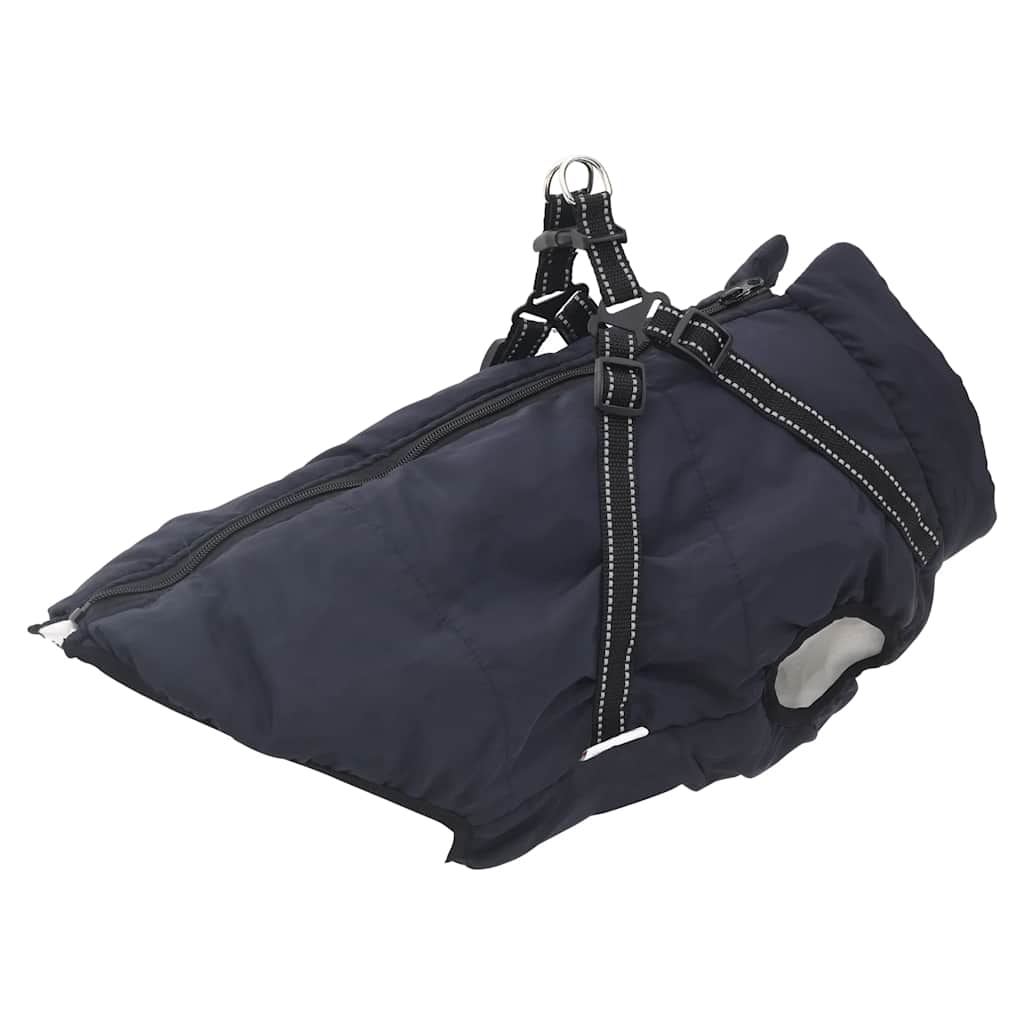 Dog Coat with Harness Waterproof Reflective Navy Blue 4XL