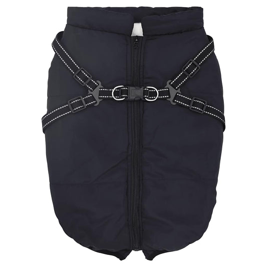 Dog Coat with Harness Waterproof Reflective Navy Blue 4XL