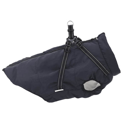 Dog Coat with Harness Waterproof Reflective Navy Blue 4XL