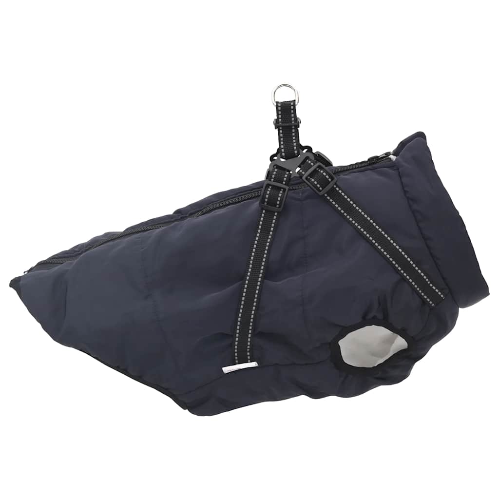 Dog Coat with Harness Waterproof Reflective Navy Blue 6XL