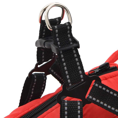 Dog Coat with Harness Waterproof Reflective Red XL