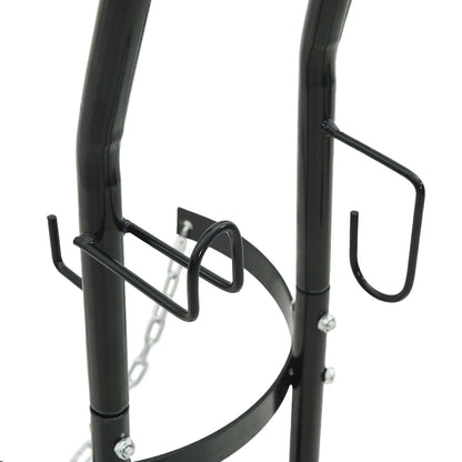 Hand Trolley Black and Red 49 x 49 x 101 cm Steel