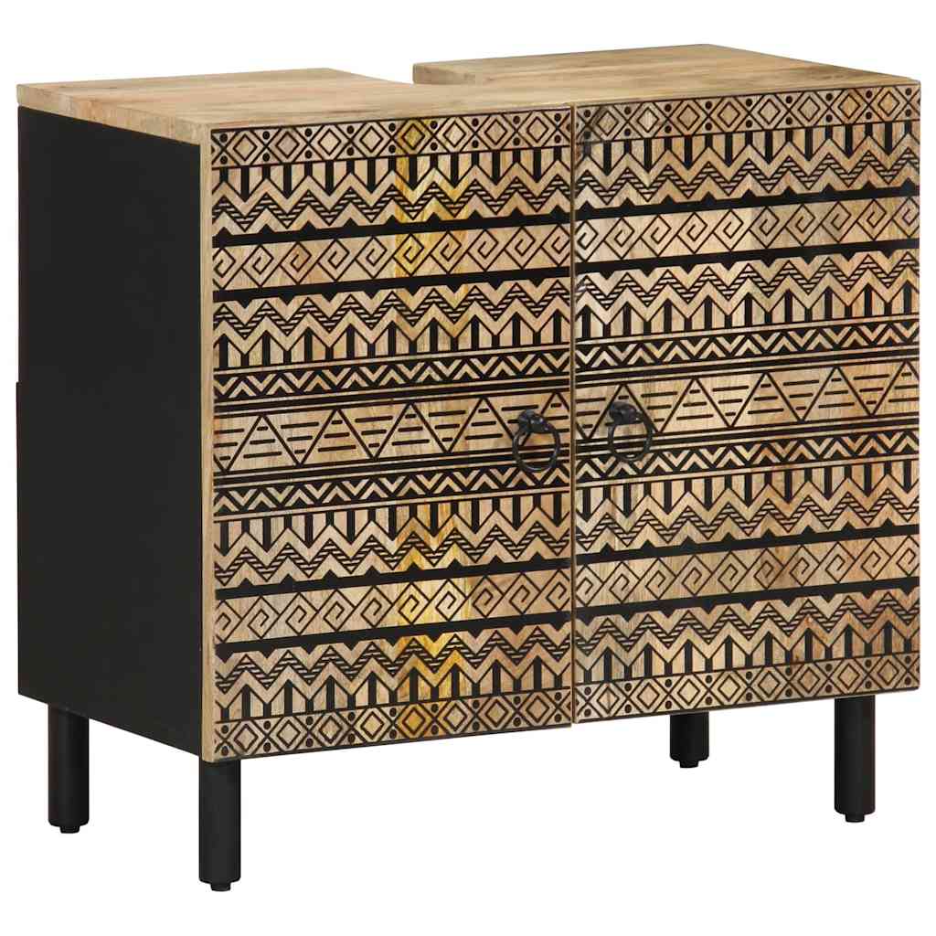 2 Piece Bathroom Furniture Set Solid Wood Mango