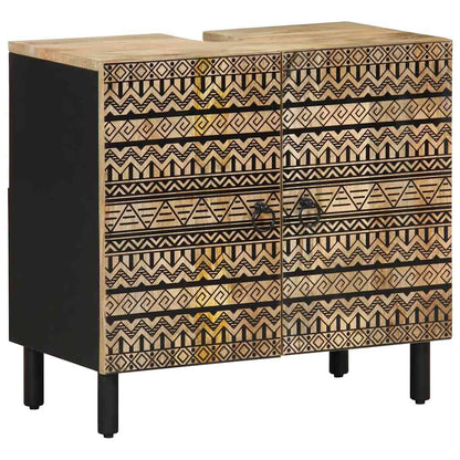 2 Piece Bathroom Furniture Set Solid Wood Mango