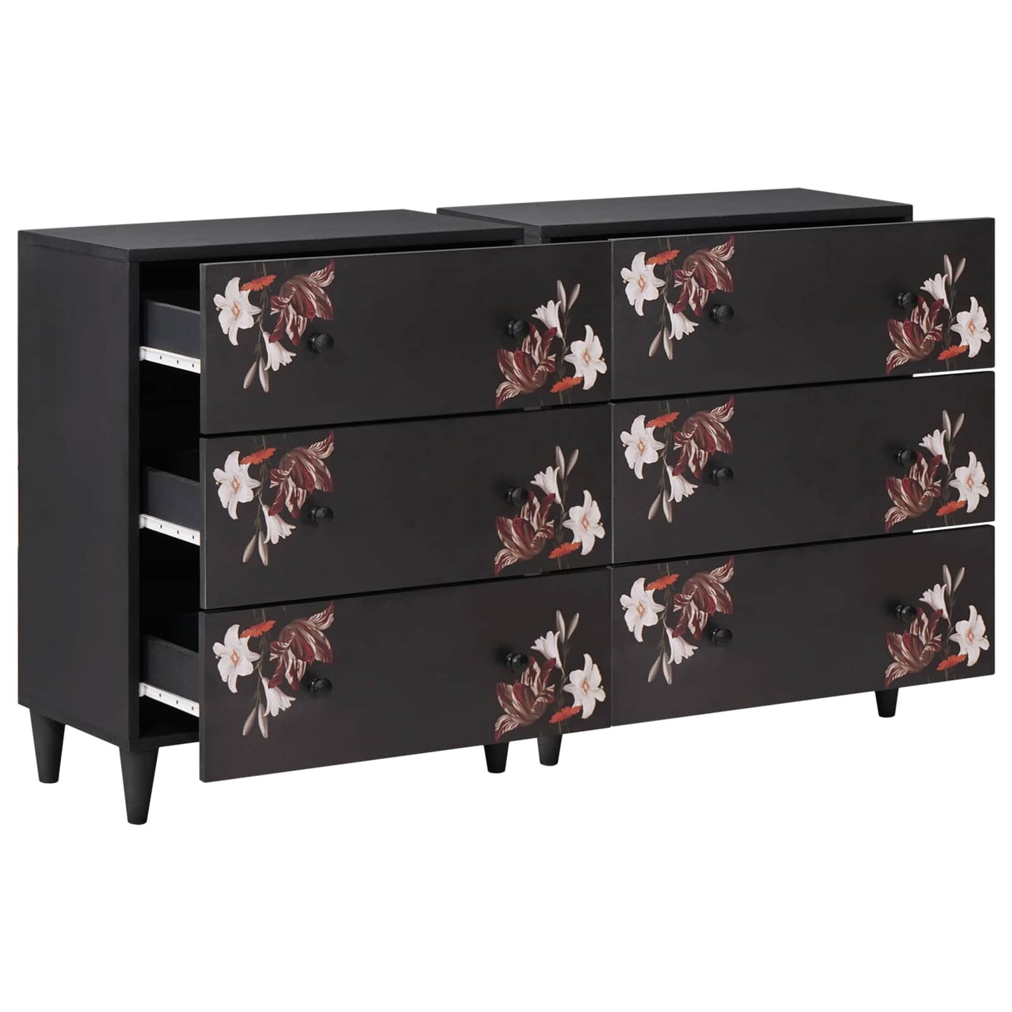 Storage Cabinets 2 pcs 120 x 33 x 75 cm Solid Mango Wood