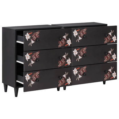 Storage Cabinets 2 pcs 120 x 33 x 75 cm Solid Mango Wood