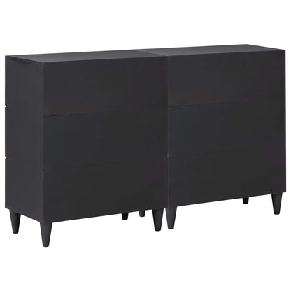 Storage Cabinets 2 pcs 120 x 33 x 75 cm Solid Mango Wood