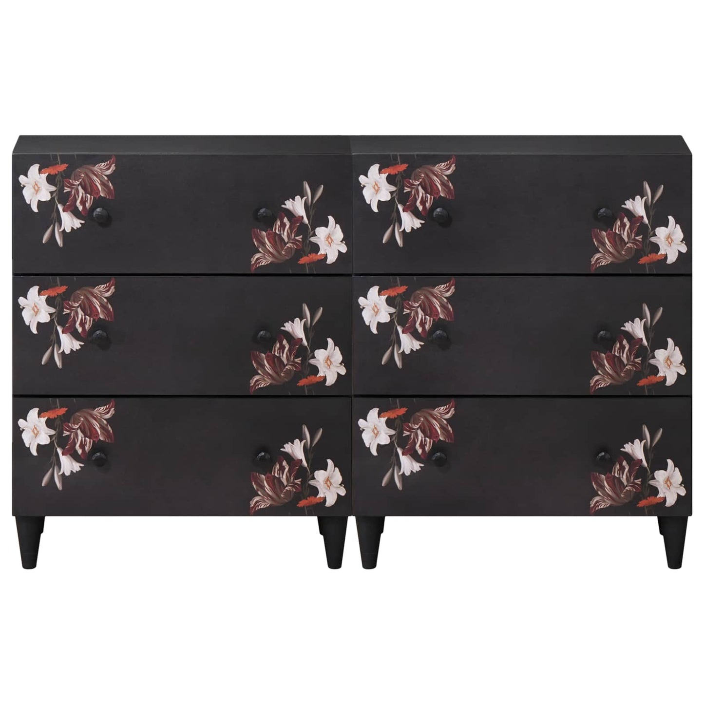 Storage Cabinets 2 pcs 120 x 33 x 75 cm Solid Mango Wood
