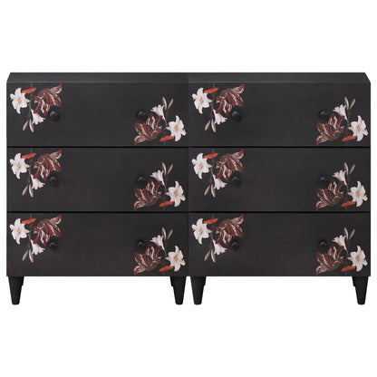 Storage Cabinets 2 pcs 120 x 33 x 75 cm Solid Mango Wood