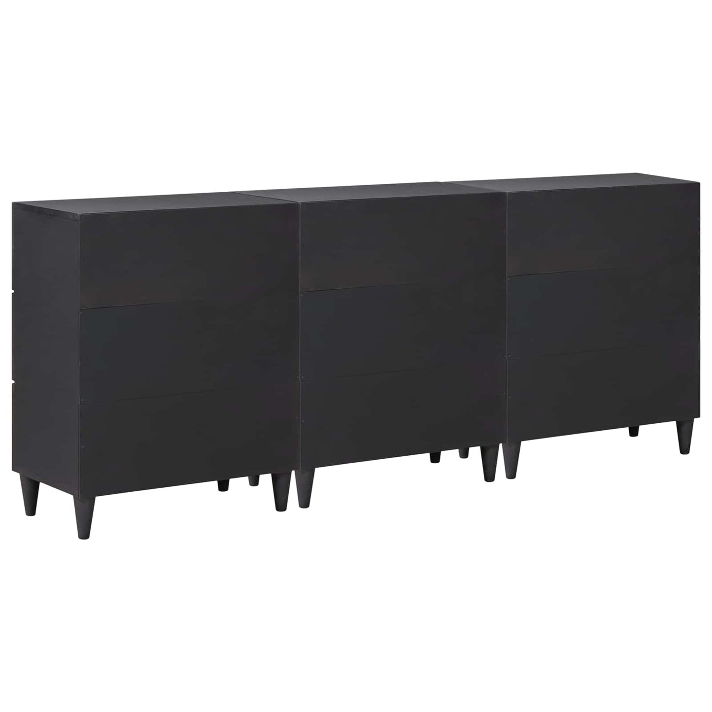 Storage Cabinets 3 pcs 180 x 33 x 75 cm Solid Mango Wood